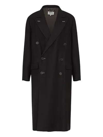 Maison Margiela Four-stich Coat In Black