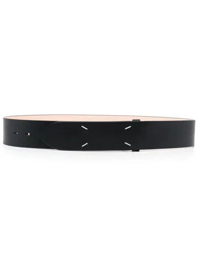 Maison Margiela Four-stitch Belt In Black