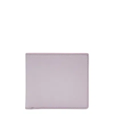 Maison Margiela Four-stitch Bi-fold Leather Wallet In Pink