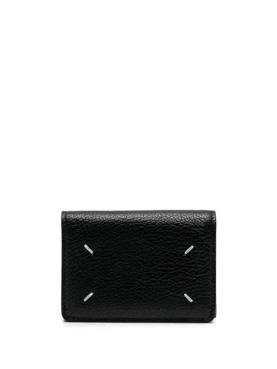 Maison Margiela Four-stitch Logo-detail Wallet In Schwarz