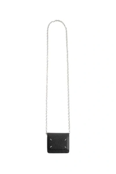 Maison Margiela Four Stitch Chain Wallet In Black