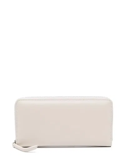 Maison Margiela Four-stitch Continental Wallet In Neutrals
