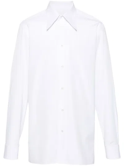 Maison Margiela Four-stitch Cotton Shirt In White