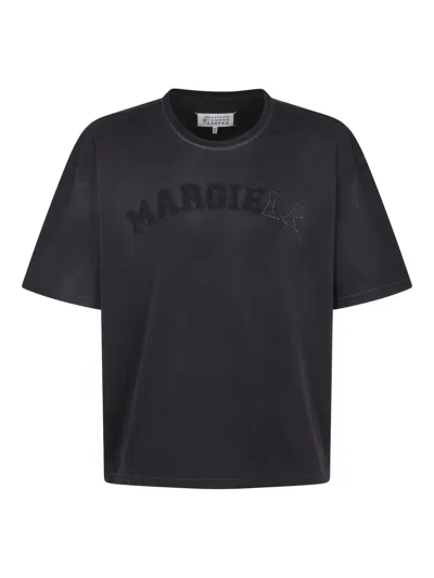 Maison Margiela Four Stitch Crewneck T-shirt In Blue