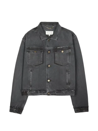Maison Margiela Four-stitch Denim Jacket In Gray