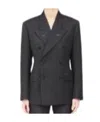 Maison Margiela Four-stitch Double-breasted Blazer In Black