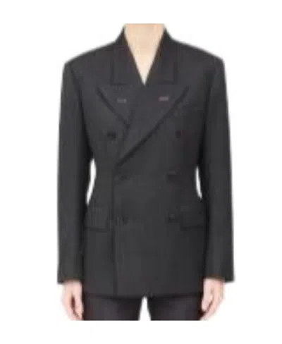 Maison Margiela Four-stitch Double-breasted Blazer In Black