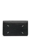Maison Margiela Snap Button Closure Four Stitches Bifold Card Holder Accessories In Black