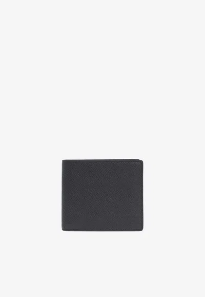 Maison Margiela Four-stitch Leather Bi-fold Wallet In Black