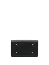 Maison Margiela Four-stitch Leather Card Holder In Black