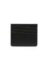 Maison Margiela Four Stitches Leather Credit Card Case In Black