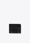 Maison Margiela Four-stitch Leather Cardholder In Black