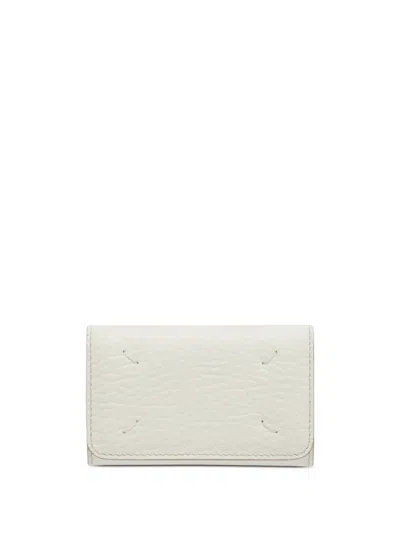 Maison Margiela Four-stitch Leather Key Holder In White