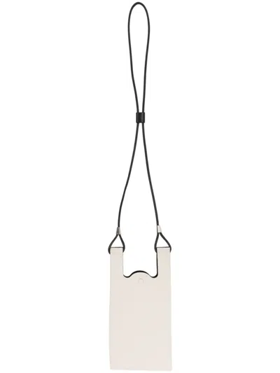 Maison Margiela Four-stitch Leather Phone Case In Neutrals