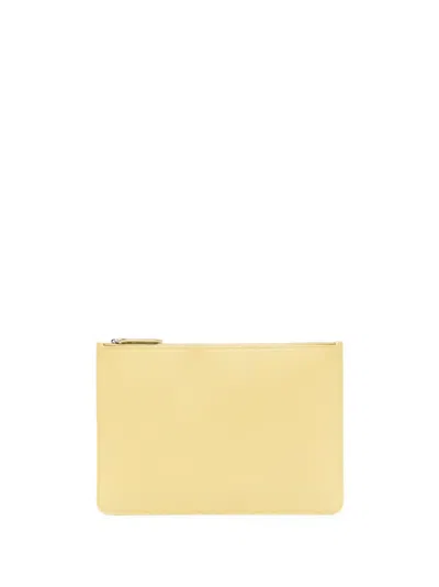 Maison Margiela Large Stitch-detail Pouch In Gelb