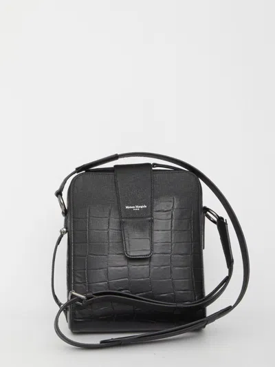 Maison Margiela Four-stitch Leather Shoulder Bag In Black