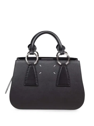 Maison Margiela Four Stitch Leather Tote Bag In Black