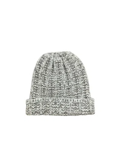 Maison Margiela Four-stitch Logo Beanie In Gray