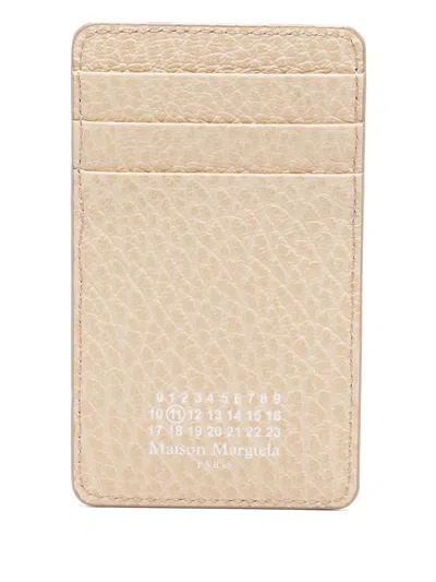 Maison Margiela Four Stitch-logo Card Holder In Brown