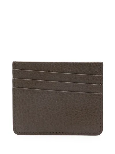 Maison Margiela Four-stitch Logo Card Holder In Brown