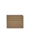 Maison Margiela Four Stitch Logo Cardholder In Brown