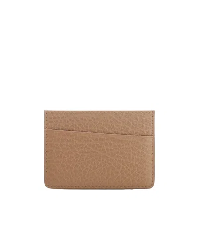 Maison Margiela Four-stitch Logo Cardholder In Brown