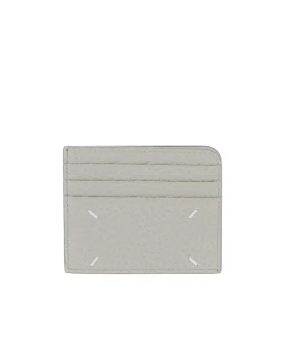 Maison Margiela Four-stitch Logo Cardholder In Light Gray