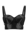 Maison Margiela Latex Top With Bullet Cups In Black