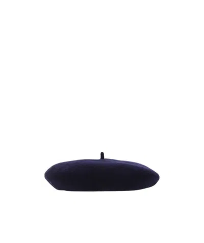Maison Margiela Four-stitch Logo-detail Beret In Black