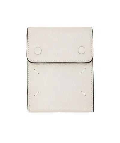 Maison Margiela Four-stitch Logo Detail Wallet In White