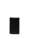 Maison Margiela Four-stitch Logo Keyring Holder In Black