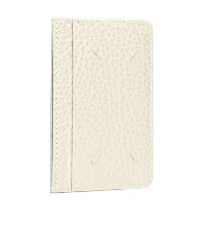 Maison Margiela Four-stitch Logo Leather Cardholder In White