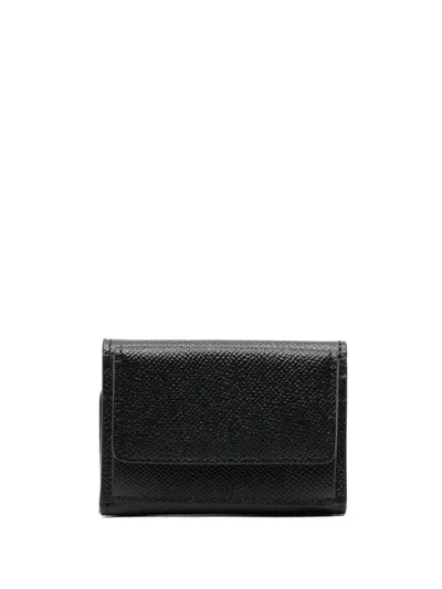 Maison Margiela Four Stitch Logo Leather Wallet In Black