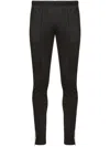 Maison Margiela Cotton Blend Trousers With Stripe Detailing In Black