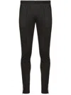 Maison Margiela Cotton Blend Trousers With Stripe Detailing In Black