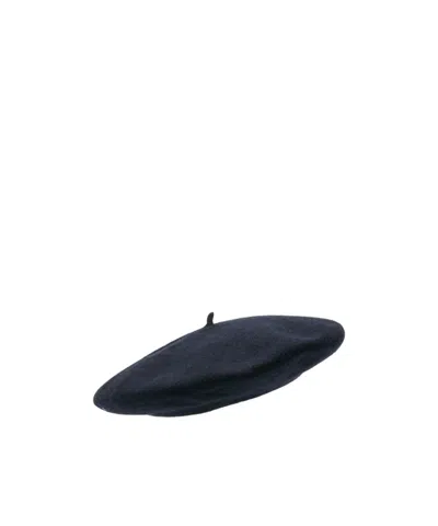Maison Margiela Four Stitch-logo Virgin Wool Beret In Black