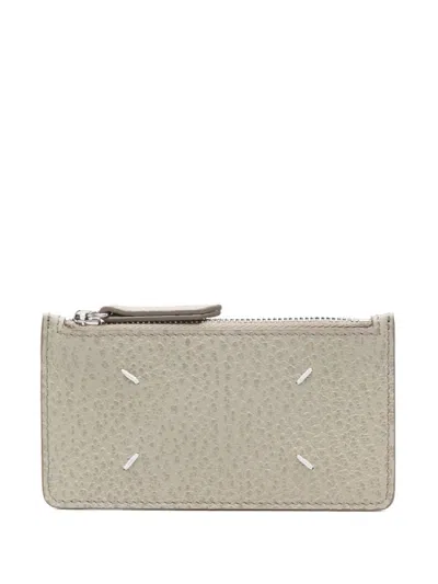 Maison Margiela Four-stitch-logo Wallet In Grey