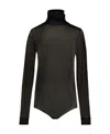 Maison Margiela Four-stitch Sheer Bodysuit In Black