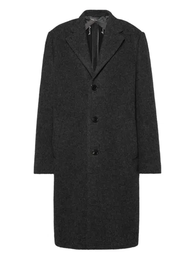Maison Margiela Four-stitch Single-breasted Coat In Black
