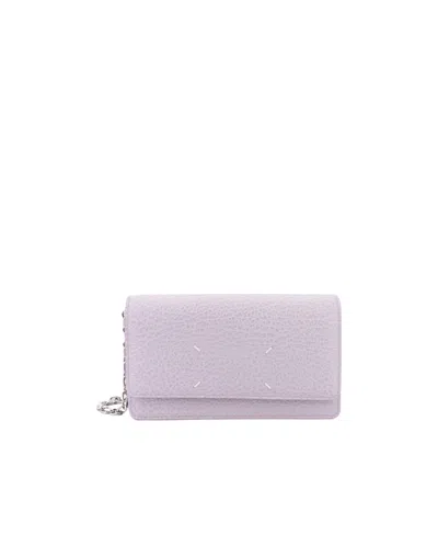 Maison Margiela Four-stitch Wallet-on-chain In Purple
