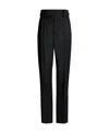 Maison Margiela Four-stitch Wool Tapered Trousers In Black