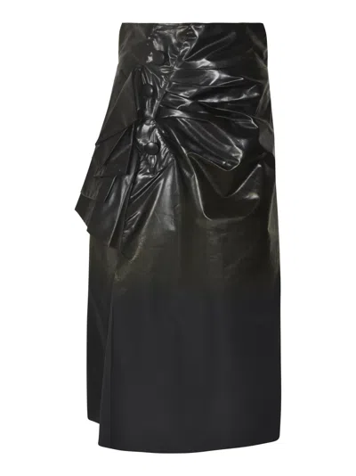 Maison Margiela Bow-detail Pencil Midi Skirt In Black