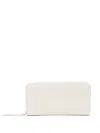 Maison Margiela Four-stitch Logo Zip-up Wallet In Weiss