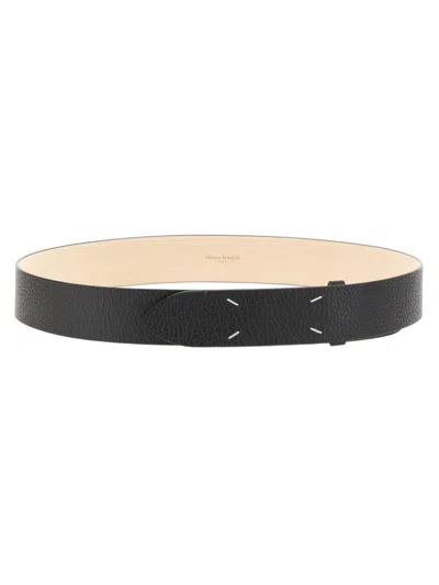 Maison Margiela Four Stitches Belt In Black