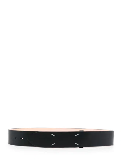 Maison Margiela Four Stitches Belt In Black