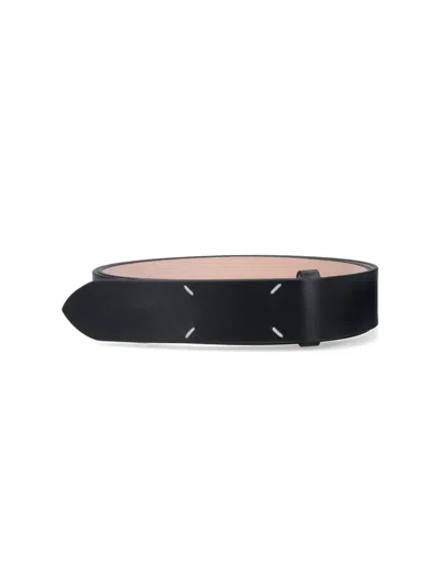 Maison Margiela Four Stitches Belt In Black