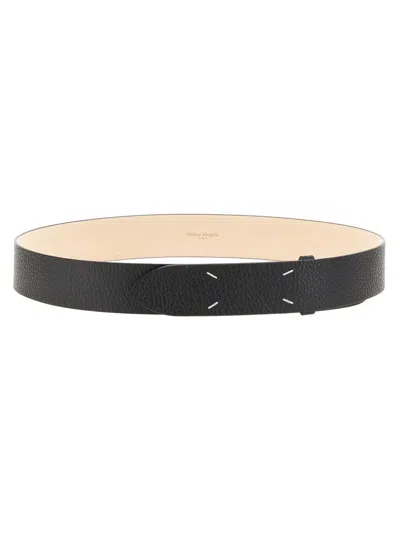 Maison Margiela Four Stitches Belt Unisex In Black