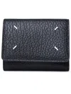 Maison Margiela 'four Stitches' Black Calf Leather Wallet Women