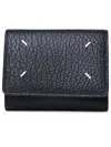 Maison Margiela 'four Stitches' Black Calf Leather Wallet Women In Black