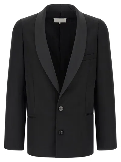 Maison Margiela Four Stitches Tailored Blazer Notch Lapel In Black